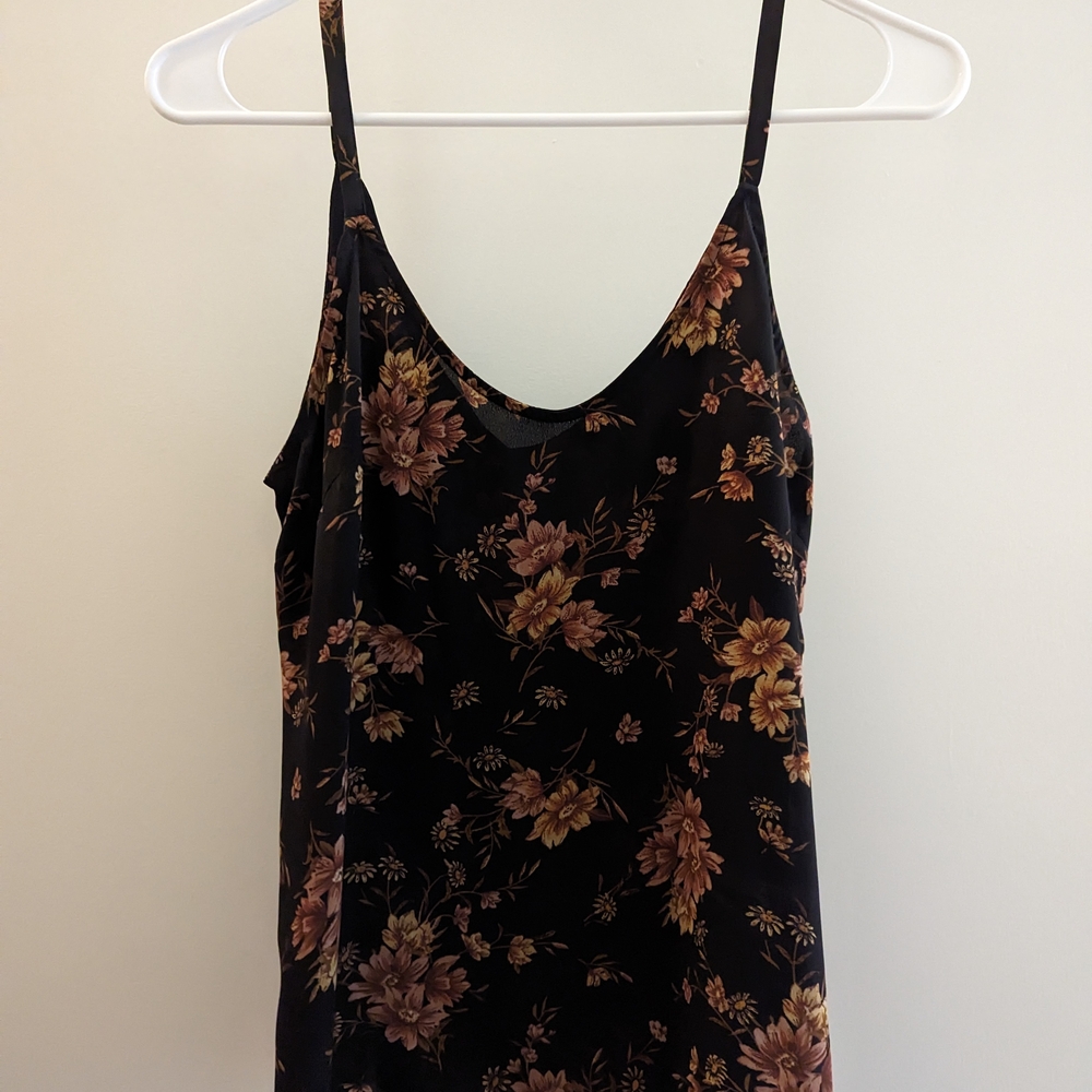 Floral Black and Brown Women's Top